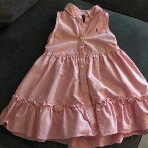 Ralph Lauren light pink button down dress. Adorable!  2T